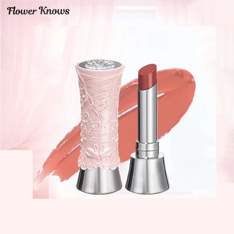 Flower Knows Swan Ballet Series Shine Mirror Lipstick B02 Mary Jane Vegan Profesional Lipgloss Moisturizing Korean Lip Stick